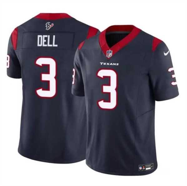 Men & Women & Youth Houston Texans #3 Tank Dell Navy 2023 F.U.S.E. Vapor Untouchable Limited Jersey->houston texans->NFL Jersey